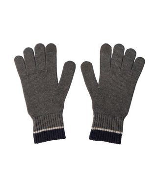 Knit Gloves With Byrd Embroidery