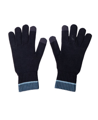 Knit Gloves With Byrd Embroidery