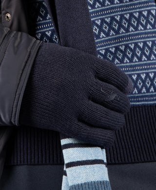Knit Gloves With Byrd Embroidery