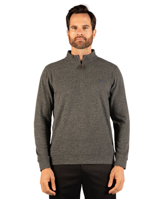 Brushed Melange Twill Quarter Zip