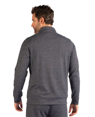 Brushed Melange Twill Quarter Zip