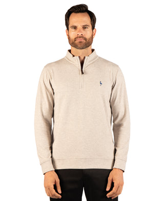 Brushed Melange Twill Quarter Zip