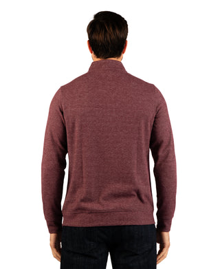 Brushed Melange Twill Quarter Zip