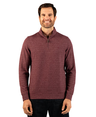 Brushed Melange Twill Quarter Zip