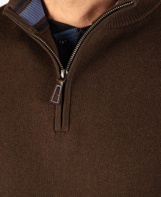 Fine Knit Quarter Zip Vest