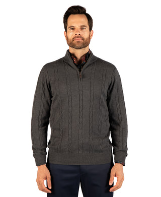 Cable Knit Quarter Zip