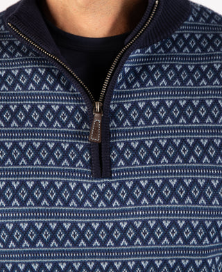 Fairisle Knit Quarter Zip