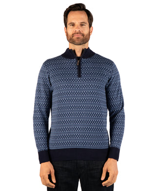 Fairisle Knit Quarter Zip