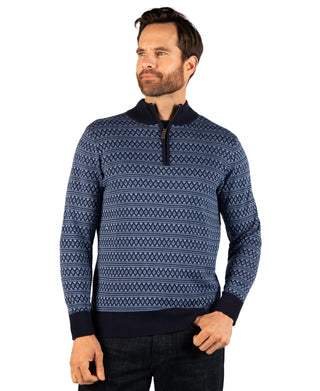Fairisle Knit Quarter Zip