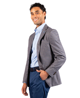 Heathered Gingham Check Sport Coat