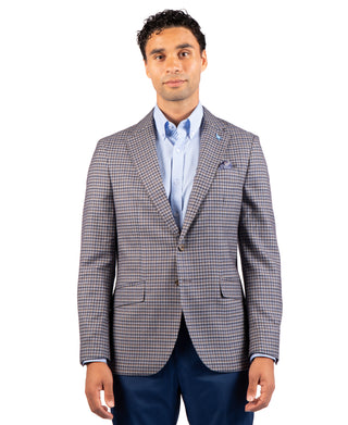 Heathered Gingham Check Sport Coat