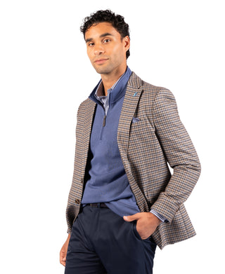 Heathered Gingham Check Sport Coat