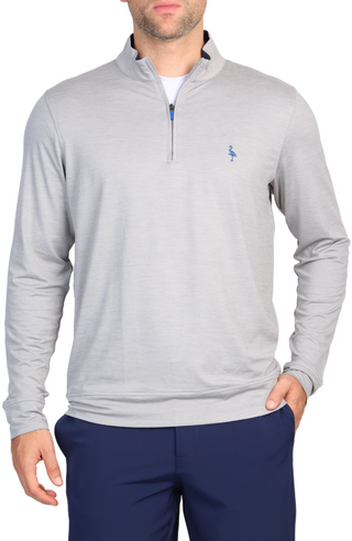 Melange Mesh Performance Quarter-Zip