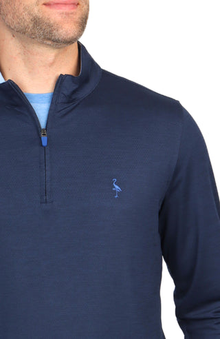 Melange Mesh Performance Quarter-Zip