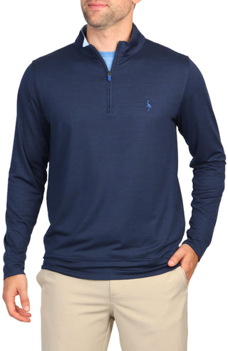 Melange Mesh Performance Quarter-Zip