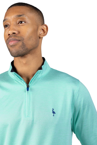 Airflow Melange Mesh Performance Quarter Zip