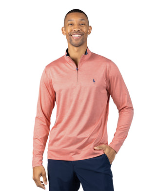 Airflow Melange Mesh Performance Quarter Zip