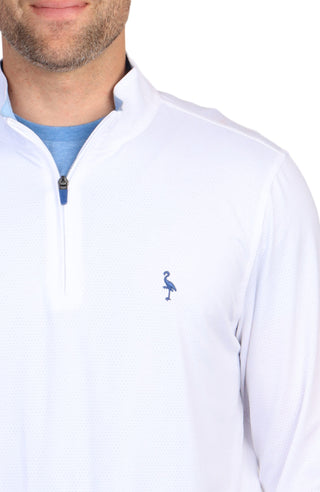 Melange Mesh Performance Quarter-Zip