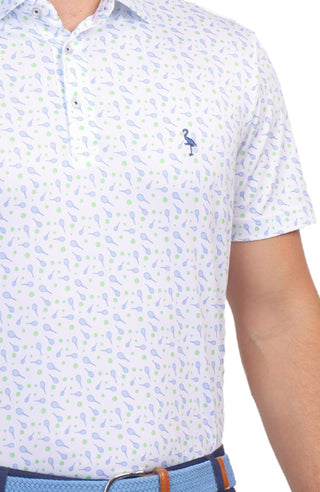 Tennis Print Performance Polo