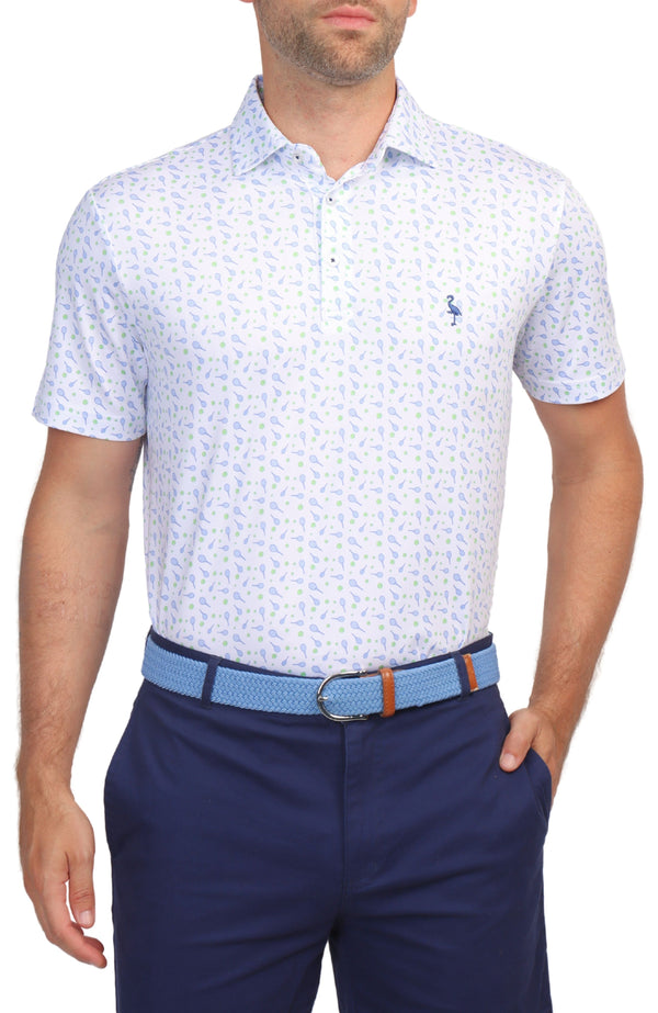 Tennis Print Performance Polo