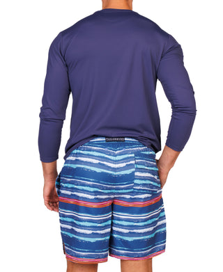 Abstract Multi Stripe Swim Shorts