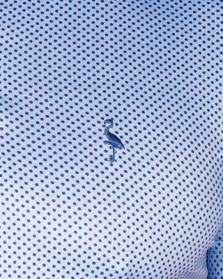 Aqua Mini Dots Performance Polo