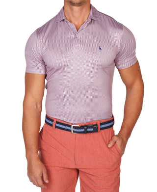 Aqua Mini Dots Performance Polo