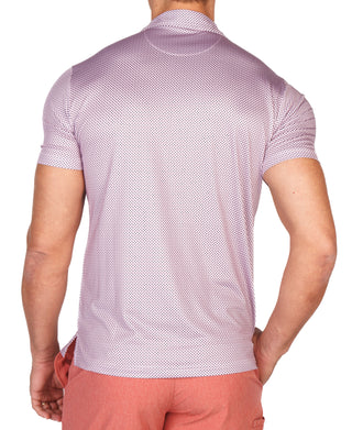 Aqua Mini Dots Performance Polo