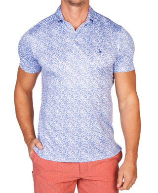 Blue Petals Performance Polo
