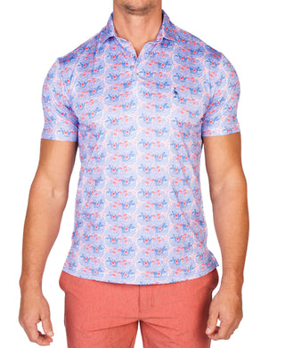 Nautical Bloom Performance Polo