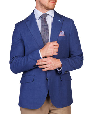 Navy Byrdseye Dobby Sport Coat