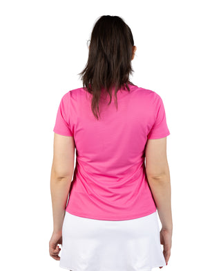 Womens Textured Grid Polo