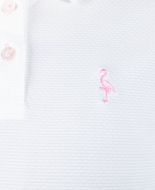 Womens Textured Grid Polo