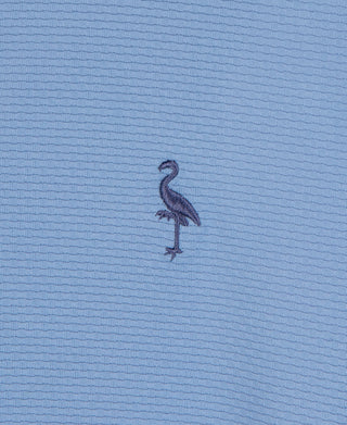 Womens Textured Grid Sleeveless Quarter Zip Polo