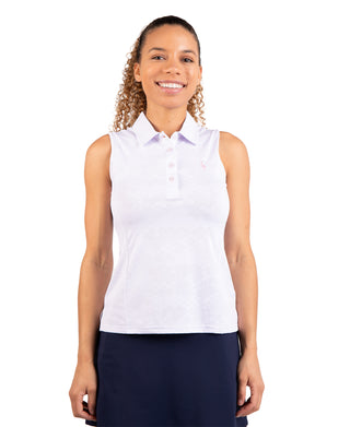 Womens Honeycomb Sleeveless Polo