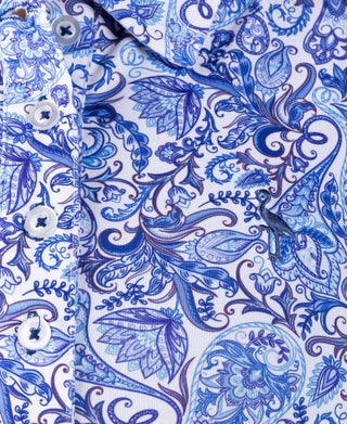 Womens Paisley Sleeveless Polo