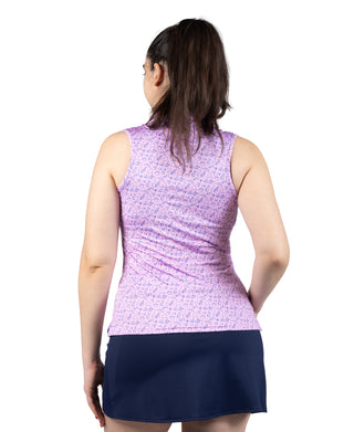 Womens Clubs And Bags Printed Sleeveless Polo