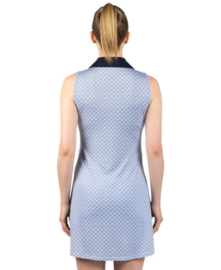 Womens Geo Printed Polo Dress