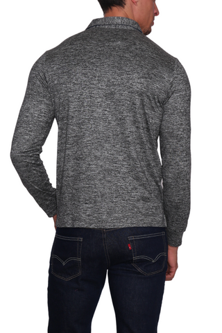 Melange Long Sleeve Polo