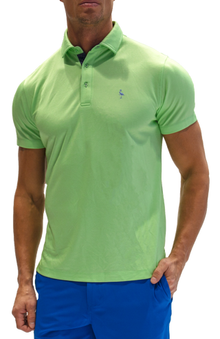 Vibrant Modal Polo with Micro Dotted Contrast Trim
