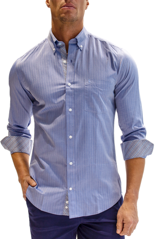 Herringbone Cotton Heritage Long Sleeve Shirt