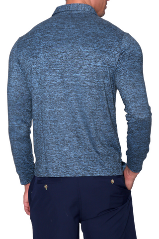 Melange Long Sleeve Polo