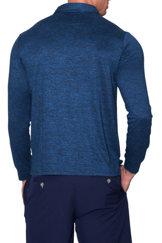 Melange Long Sleeve Polo