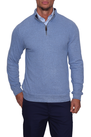 Extended Sizes (2X-4X): Quarter Zip Cozy Sweater